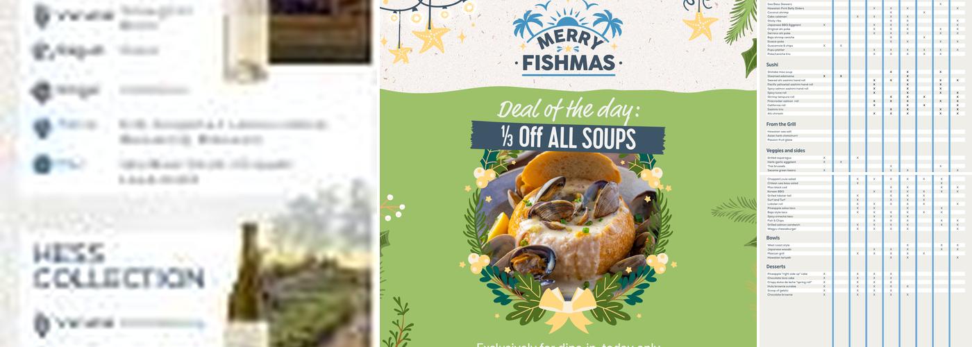 Pacific Catch HQ Menu