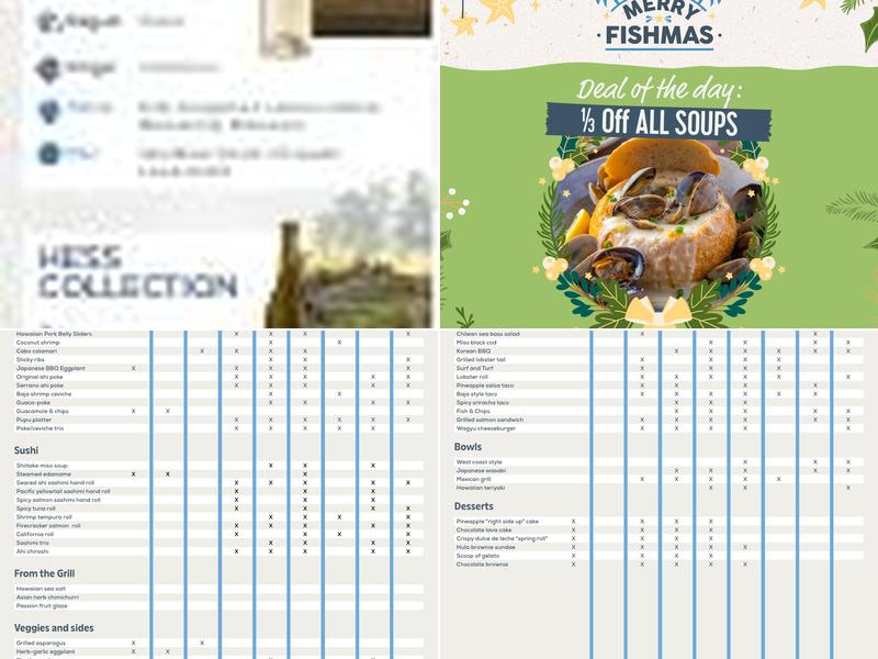 Pacific Catch HQ Menu