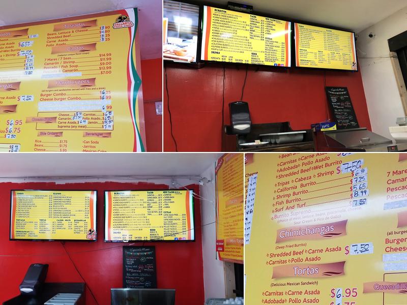 Vallarta Taco Shop Menu