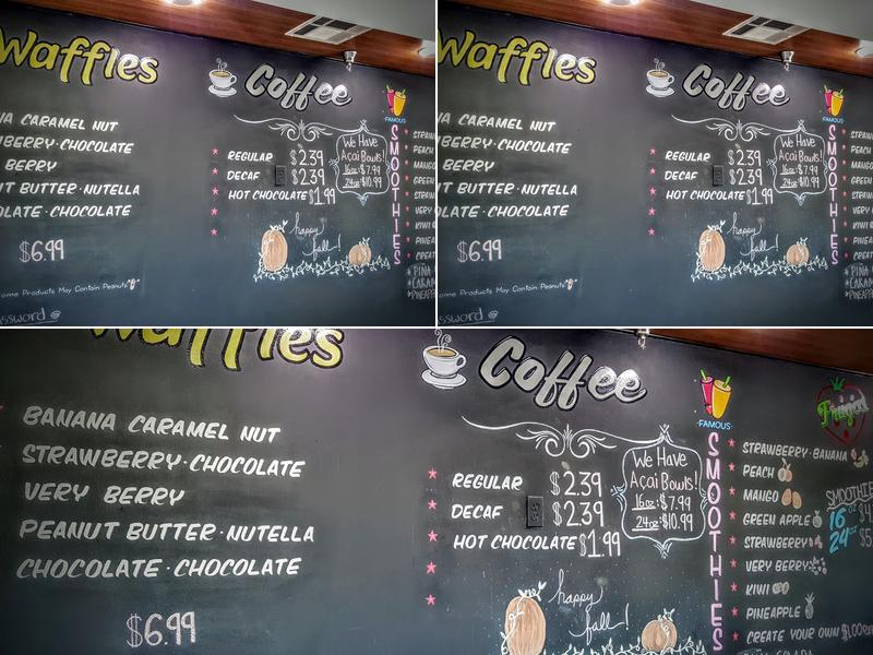 Frugos Frozen Yogurt Menu