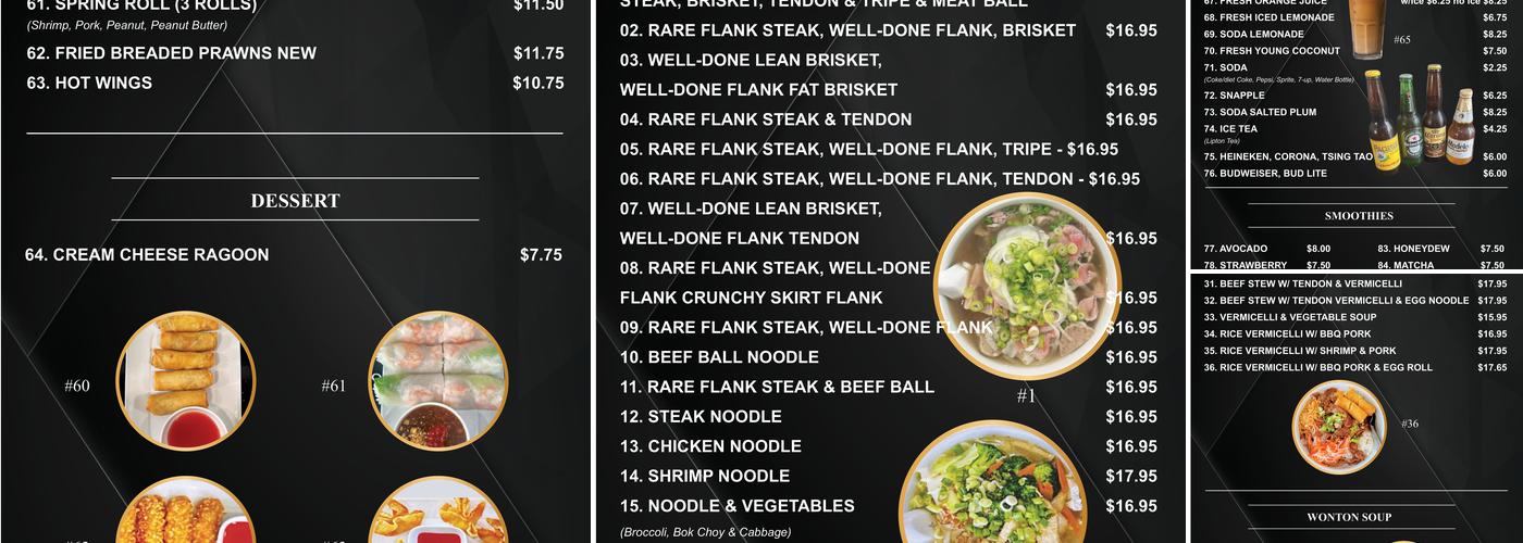 M Noodle & Cafe Menu