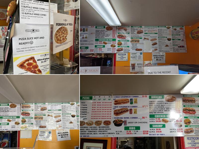 Pizza Man Menu