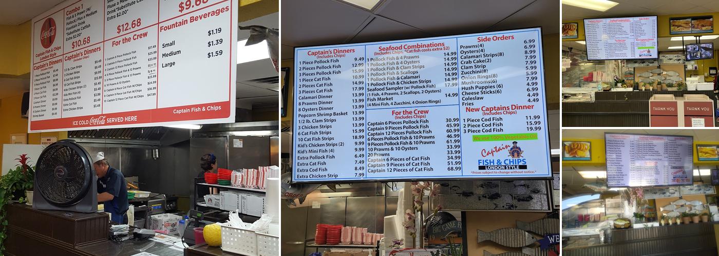Captain Fish & Chips Menu