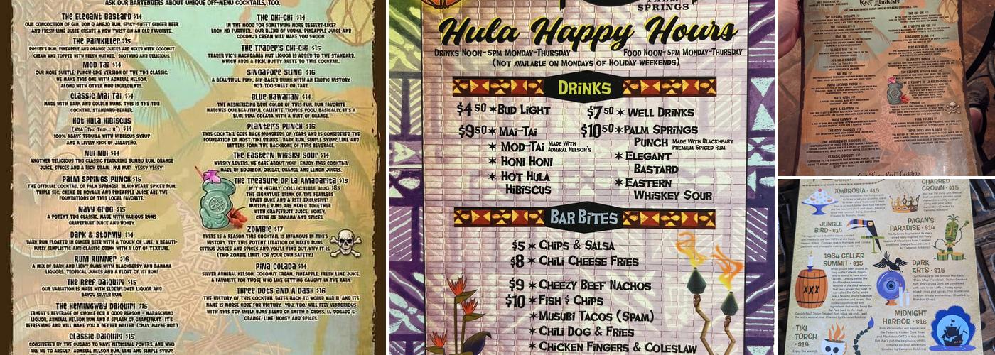 The Reef Menu