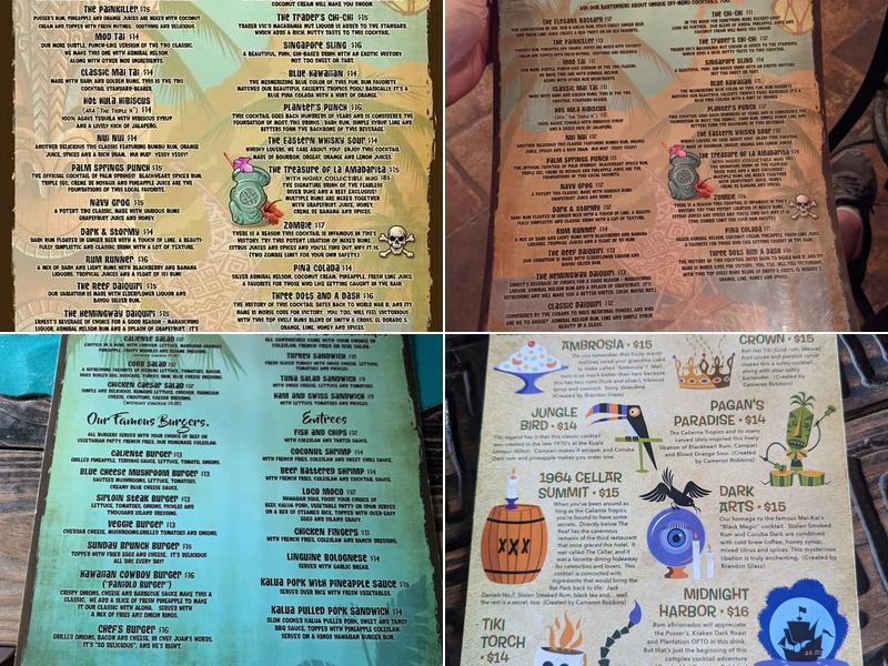 The Reef Menu