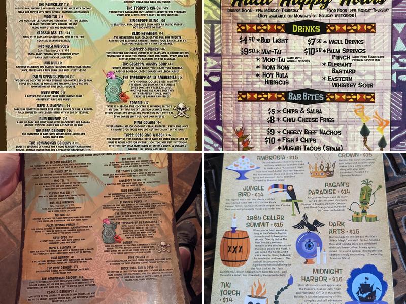 The Reef Menu