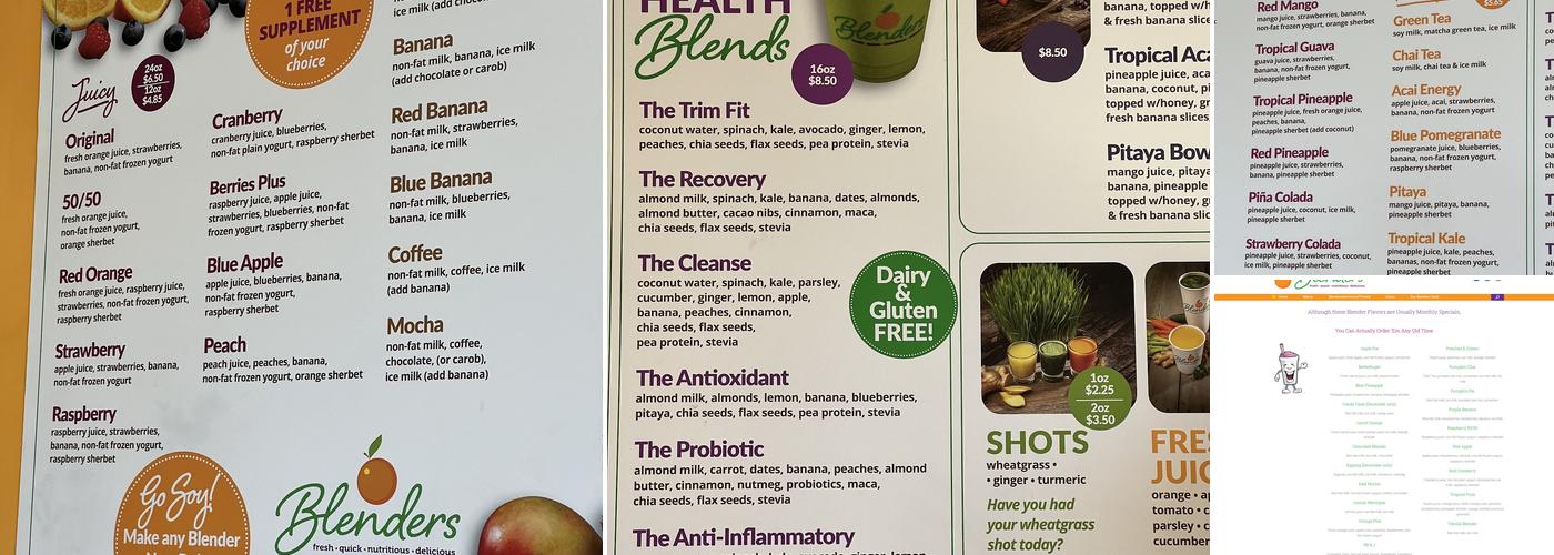 Blenders In The Grass-Buellton Menu