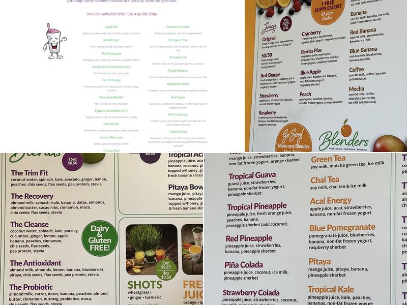 Blenders In The Grass-Buellton Menu