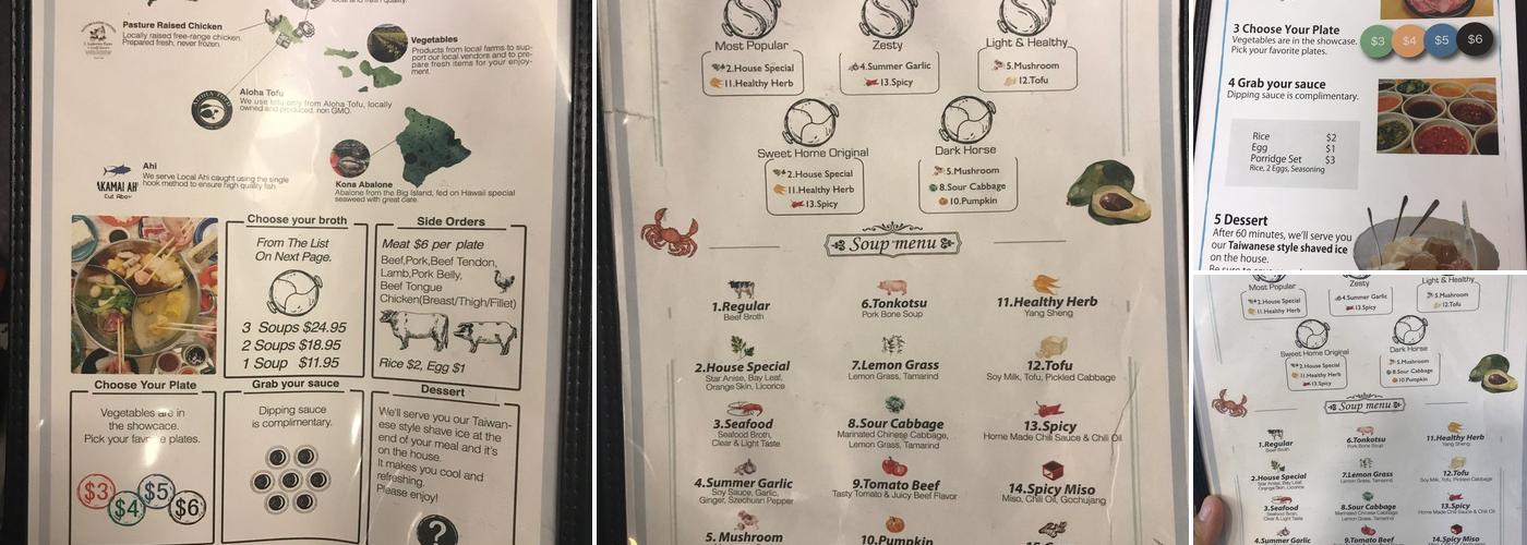 Sweet Home Cafe Waikiki Menu