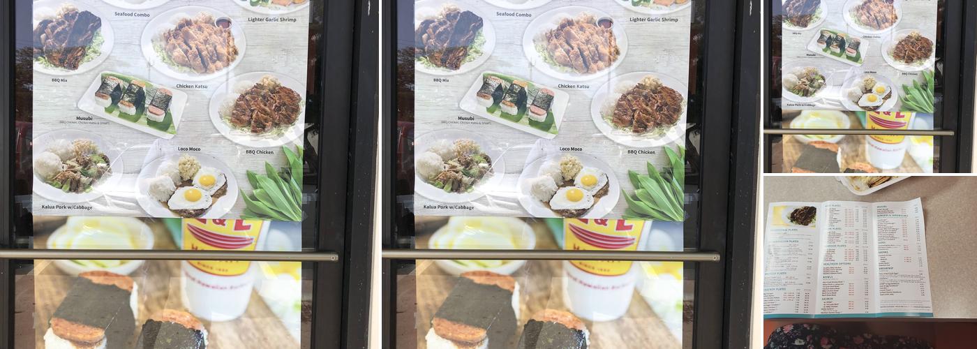 L&L Hawaiian Barbecue Menu