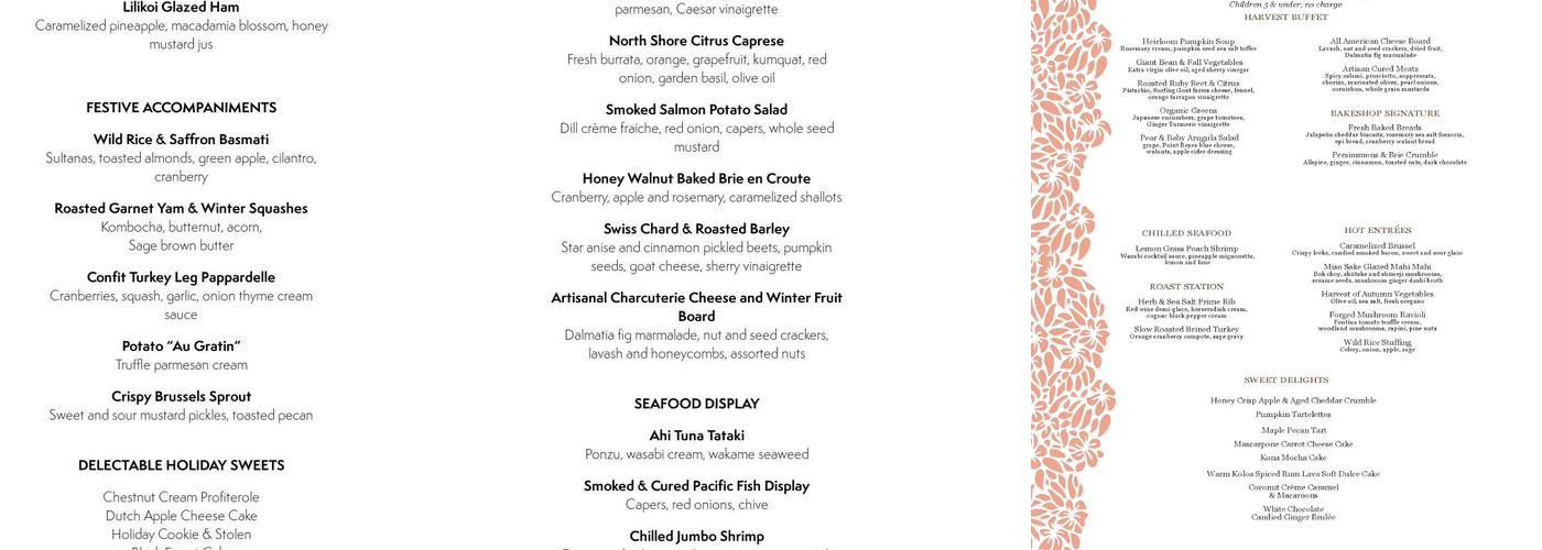 Lychee Menu