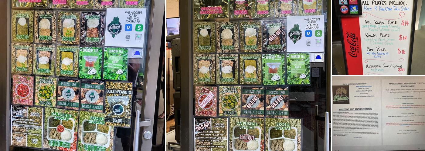 Uncle Glenn’s Hawaiian Food LLC Menu