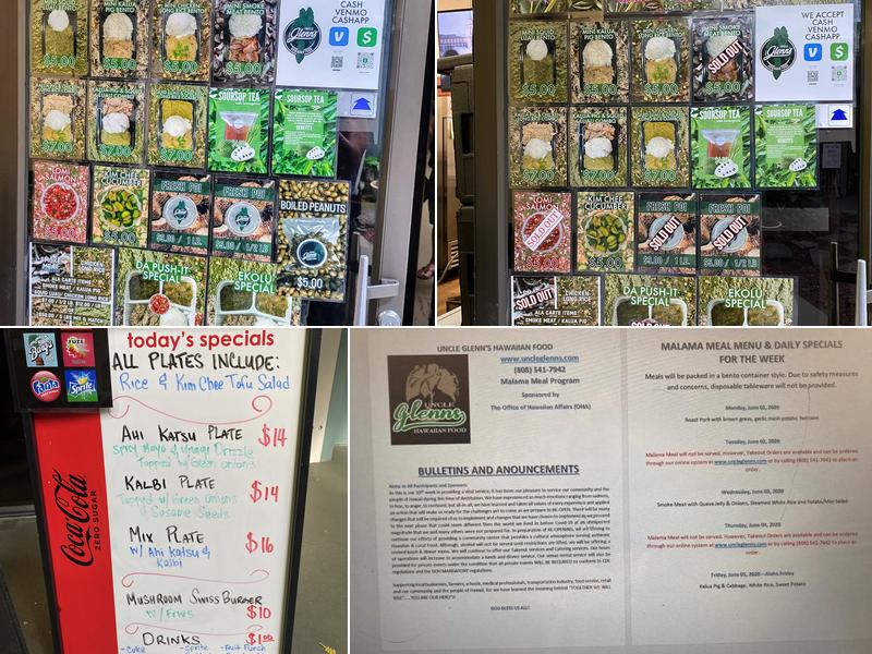 Uncle Glenn’s Hawaiian Food LLC Menu