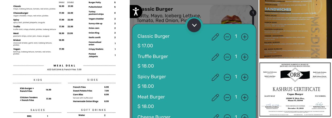 CAPAS BURGER Menu