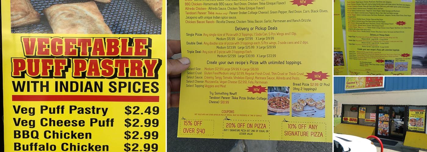 Gamo's Pizza- Panama City Menu