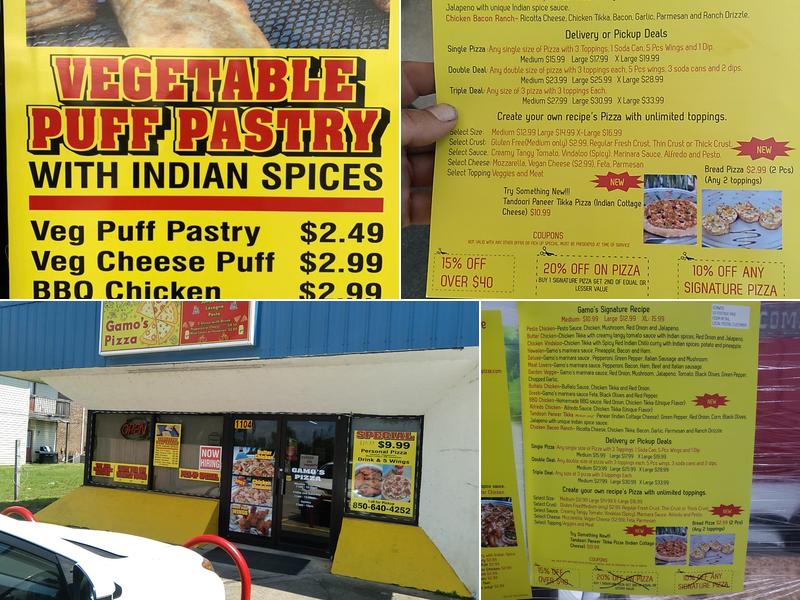 Gamo's Pizza- Panama City Menu