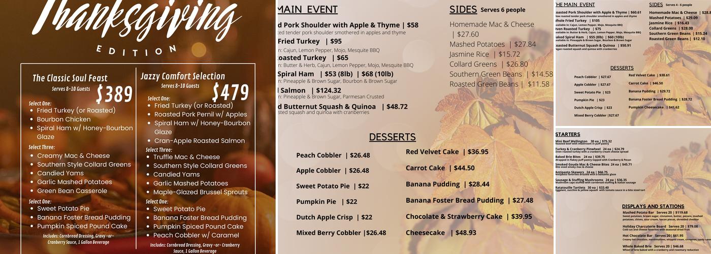 Livy O's Catering Menu