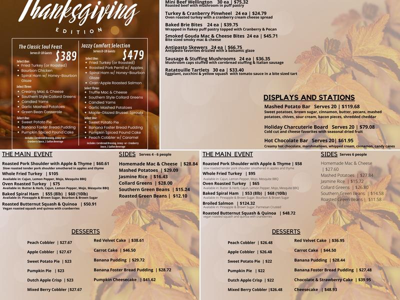 Livy O's Catering Menu