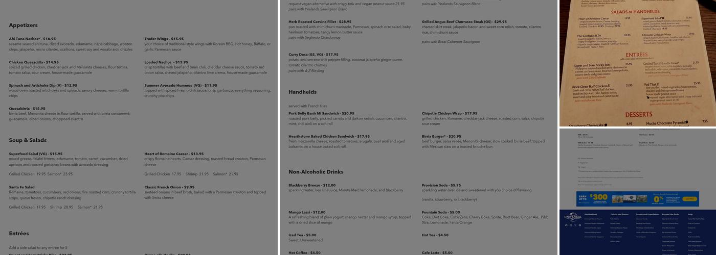 Confisco Grille Menu