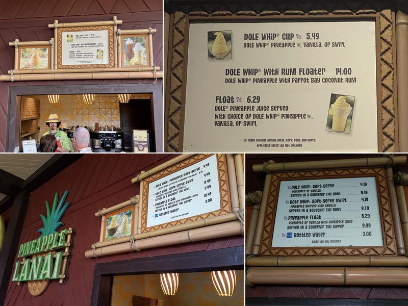 Pineapple Lanai Menu