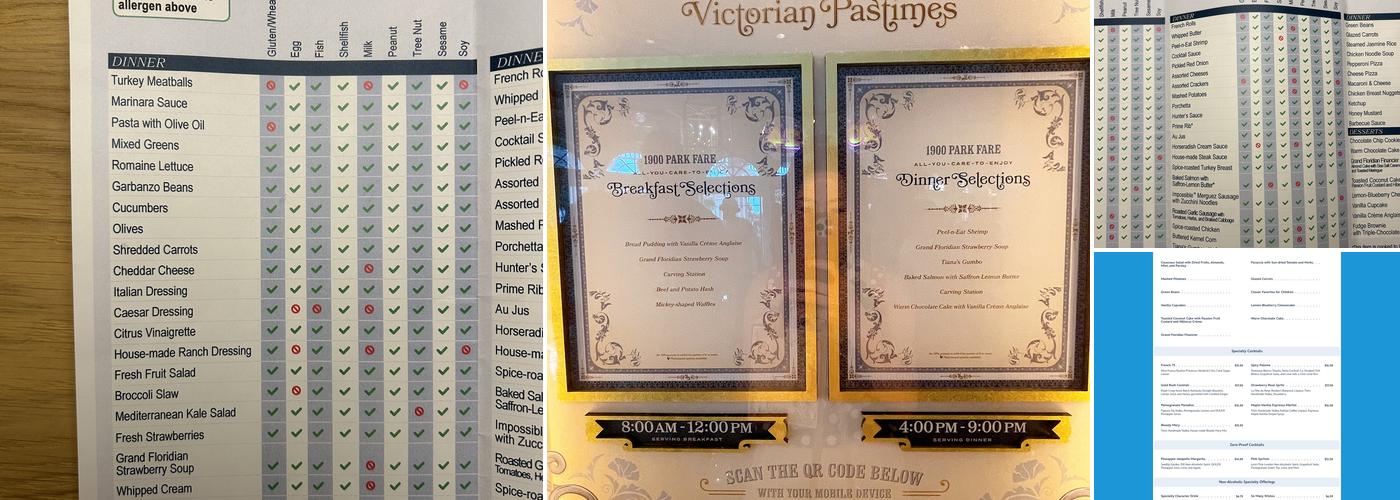 1900 Park Fare Menu