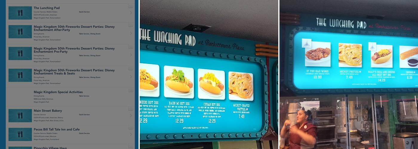 The Lunching Pad Menu