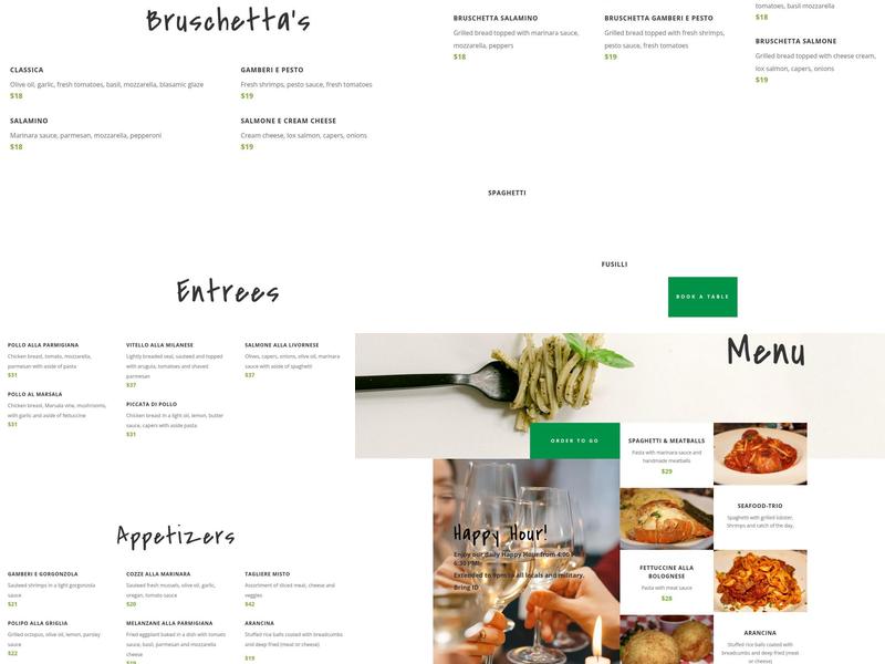 Bruschetta Francesca Menu