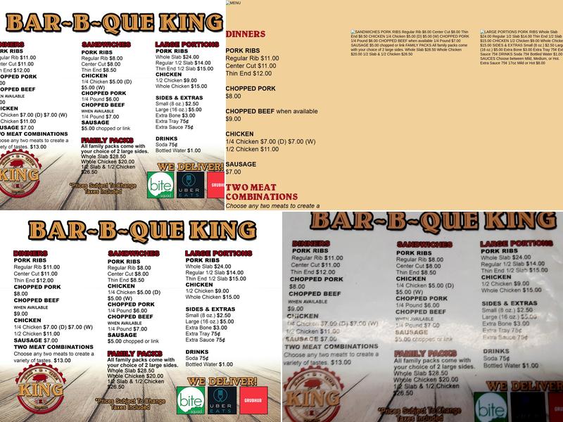 Bar-B-Que King Menu