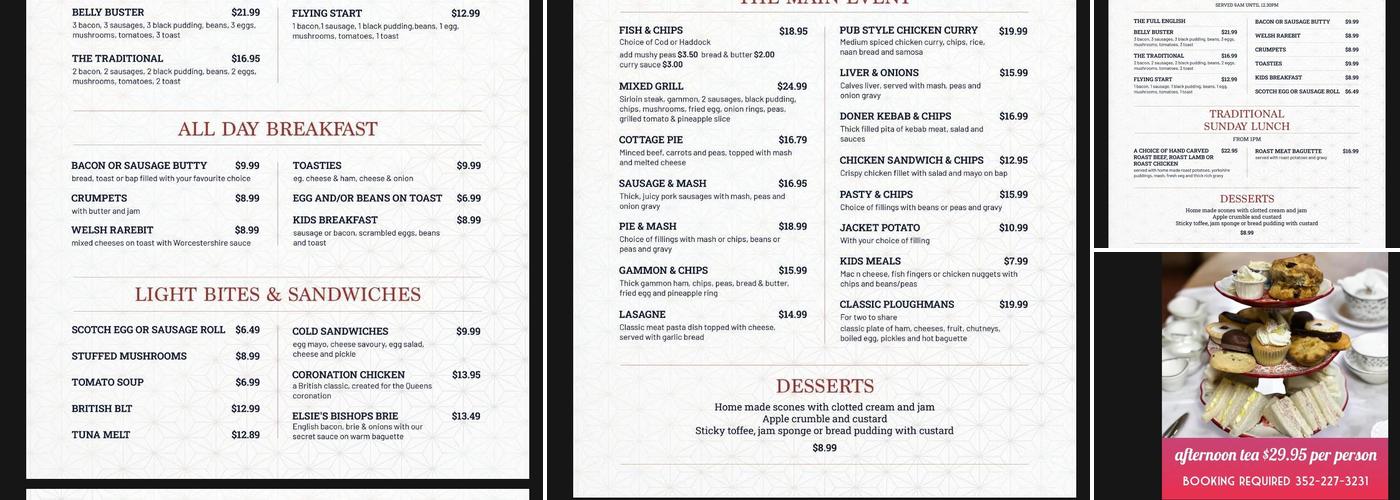 Best of British Pub & Cafe Menu