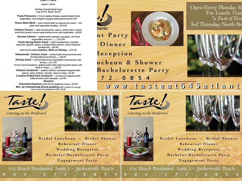 Taste! Catering Menu