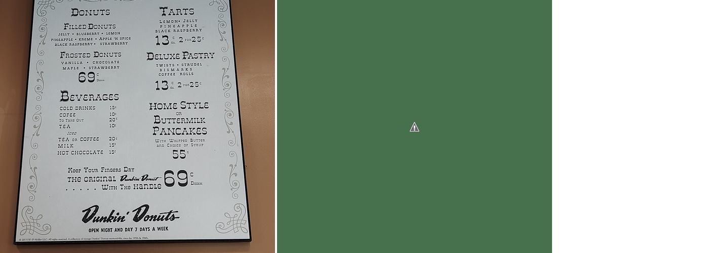 Dunkin' Menu