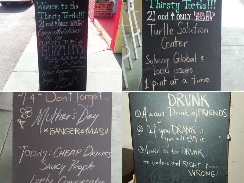 Thirsty Turtle Menu