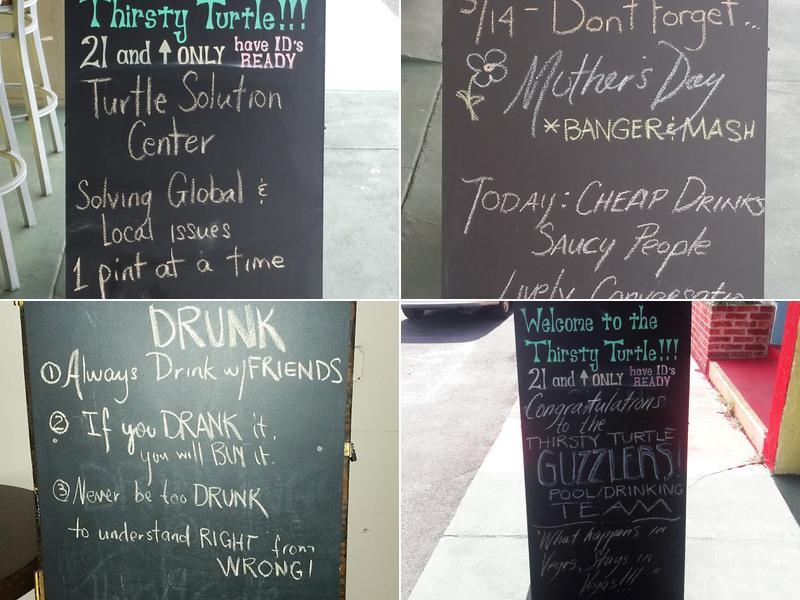 Thirsty Turtle Menu
