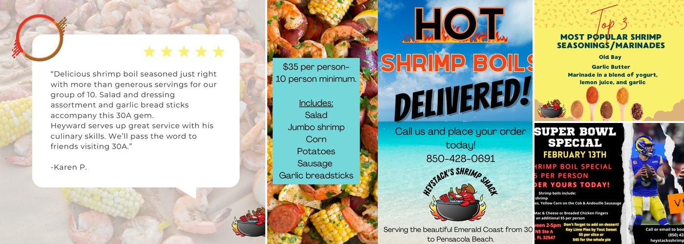 Heystack's Shrimp Shack Menu