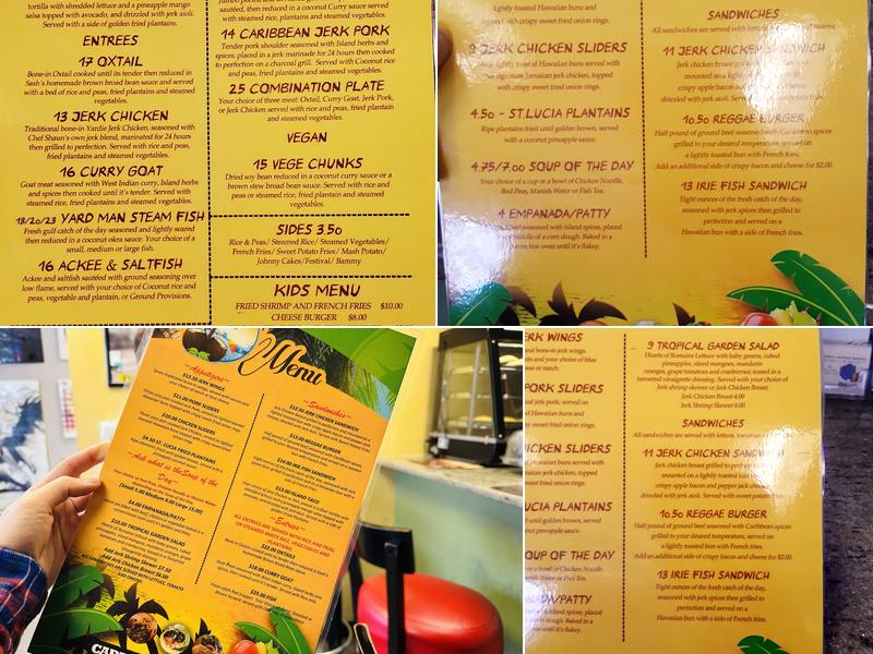 Reggae Grille Menu