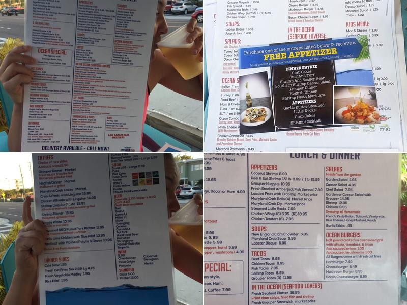 Sea Breeze Condominiums Menu