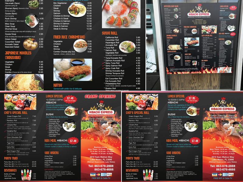 Hibachi Express Menu