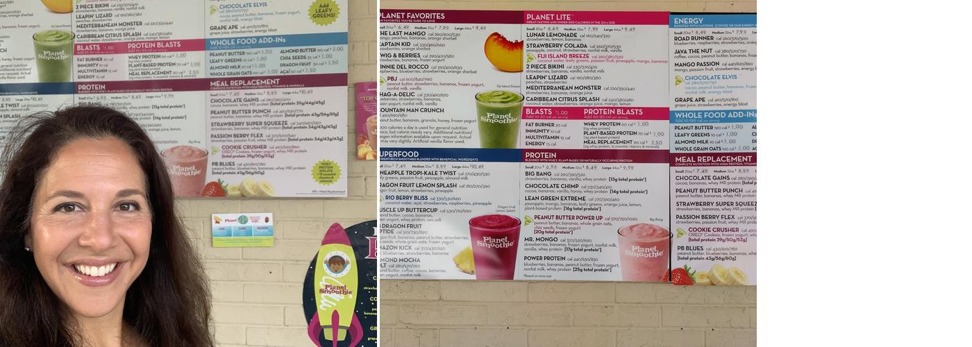 Planet Smoothie Menu