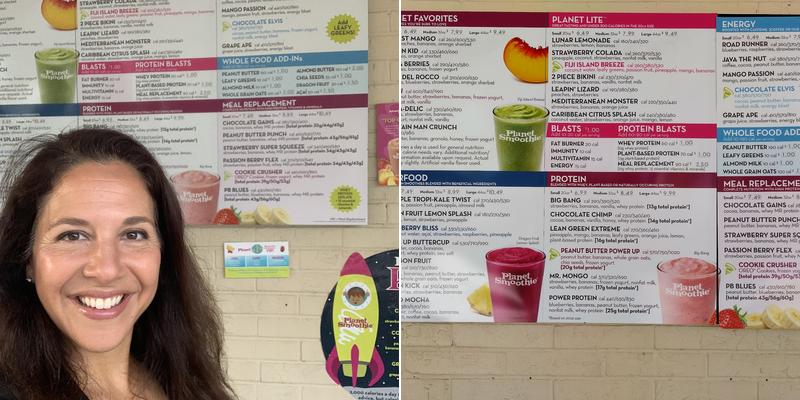 Planet Smoothie Menu