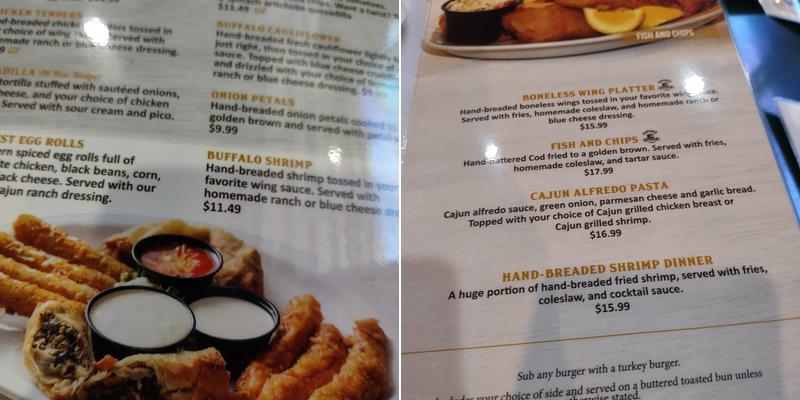 Gator's Dockside Group Inc Menu