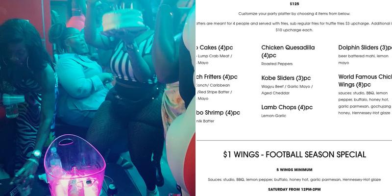 Studio 183 Lounge Menu