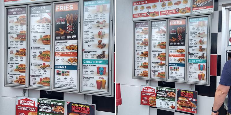 Checkers Menu