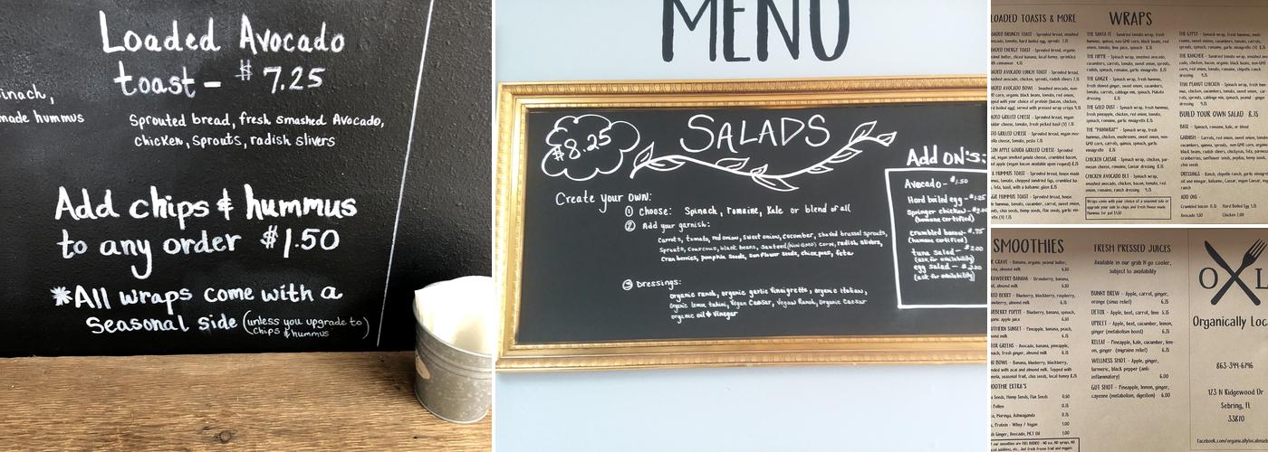 Morty & Edna's Sebring Menu