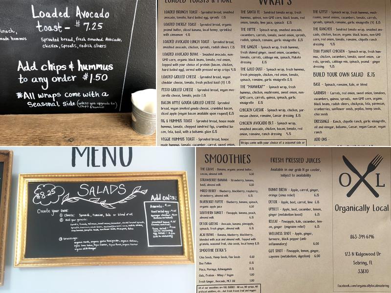 Morty & Edna's Sebring Menu