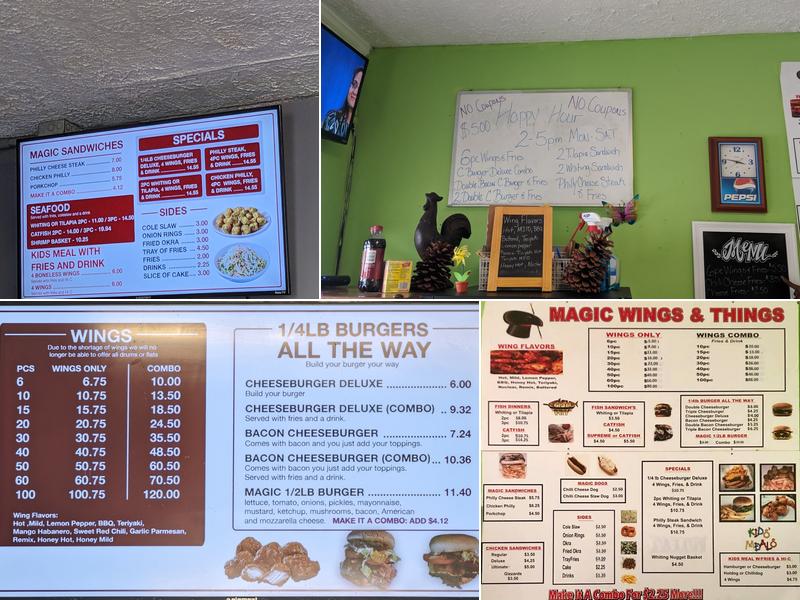 Magic Wings & Things 1 Menu