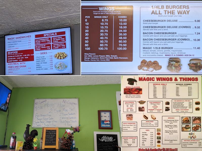 Magic Wings & Things 1 Menu