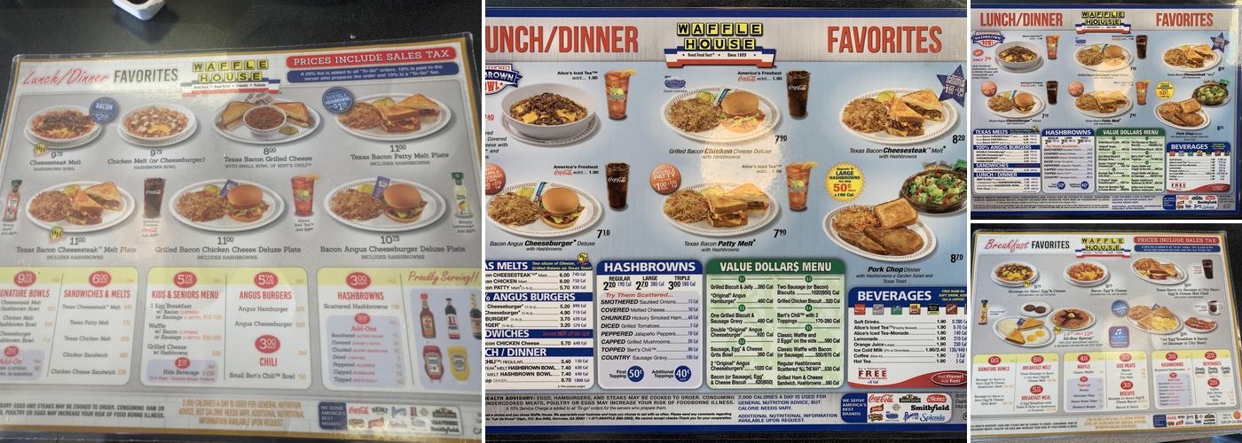Waffle House Menu