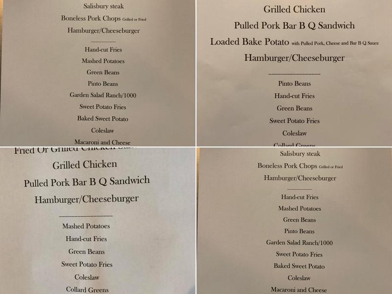 Amanda's Farm to Fork Menu