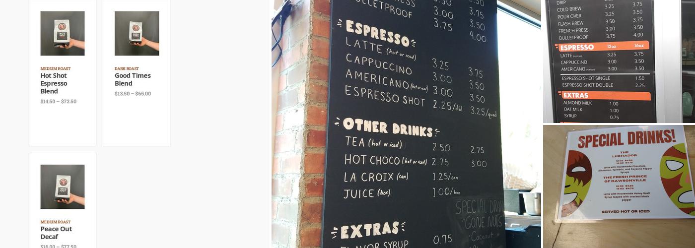 Because Coffee Menu
