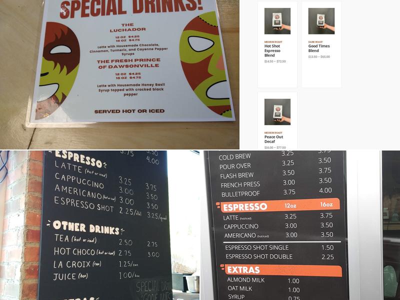Because Coffee Menu